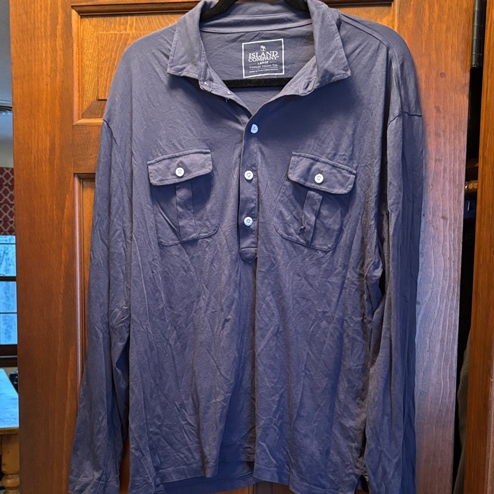 Island Company Men's Blue Lightweight Shirt